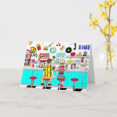 Fünfzigjähriges Retro-Doppeljubiläum Karte (Gelbe Blume)