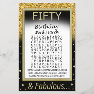 Fünfzigjähriges Word Search Game