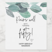 Fünfzigste Geburtstagsgeschenk 50. Party Geschenk  Weinetikett (Einzelnes Label)