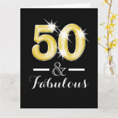 Fünfzigste Geburtstagsparty Karte (Gelbe Blume)