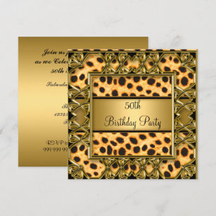 Fünfzigster Geburtstagsparty Jaguar-Einladung für  Einladung