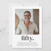 Fünfzigstes Foto am 50. Platz Geburtstag Einladung (Vorderseite)