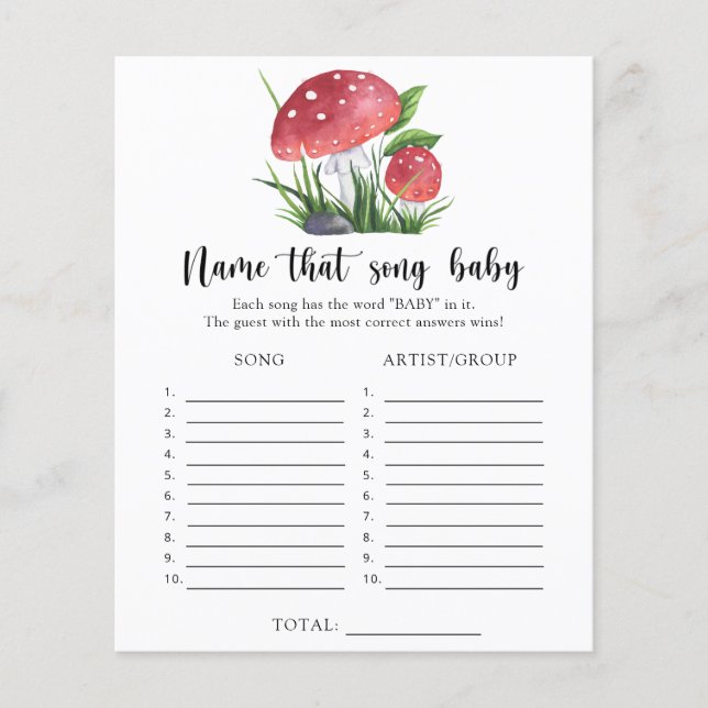 Fungi Baby Dusche Name, dass Baby Song (Vorderseite)