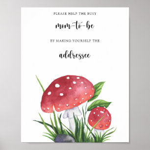 Fungi-Babydusche - Hilf der Mama, die beschäftigt Poster