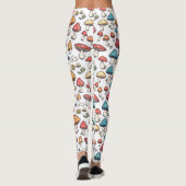 Fungi Extravagant: Ein Whimsikisches Pilzdoodle Leggings (Rückseite)