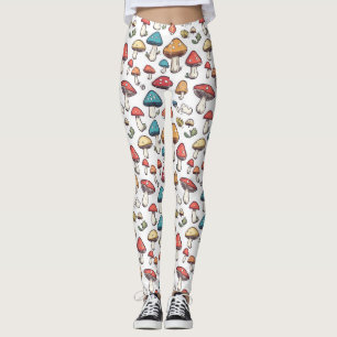 Fungi Extravagant: Ein Whimsikisches Pilzdoodle Leggings