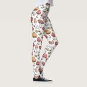 Fungi Extravagant: Ein Whimsikisches Pilzdoodle Leggings (Rechts)