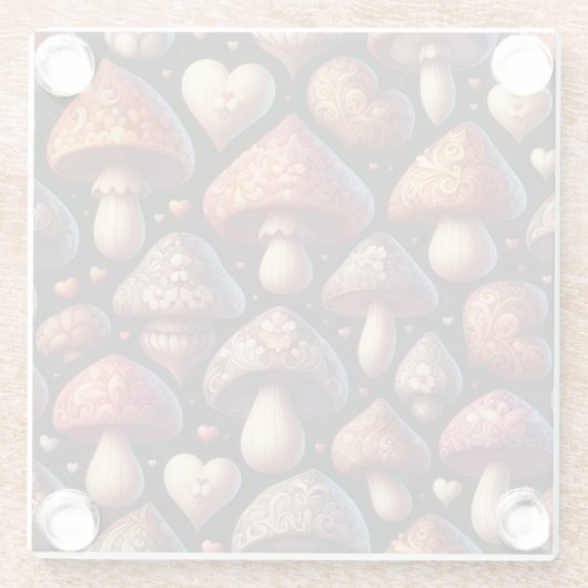 Fungi Family Glasuntersetzer (Rückseite)