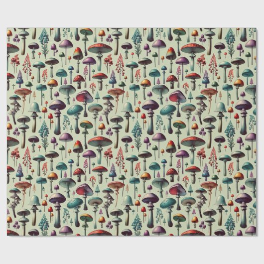 Fungi Forest Geschenkpapier (Flach)