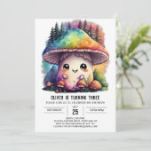 Fungi Friends Mushroom Geburtstag Einladung (Stehend Vorderseite)