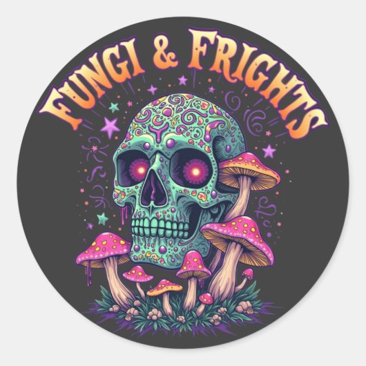 Fungi & Frights Runder Aufkleber (Vorderseite)