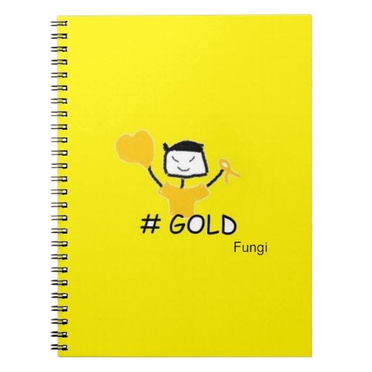 Fungi #Gold Notizblock (Vorderseite)