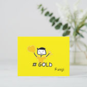 Fungi #Gold Postkarte (Stehend Vorderseite)