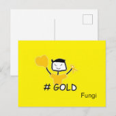 Fungi #Gold Postkarte (Vorne/Hinten)