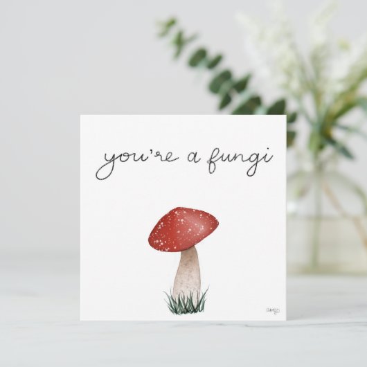 Fungi Greeting Card Mitteilungskarte (Stehend Vorderseite)