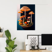 Fungi-MalCanvas drucken Poster (Heimbüro)