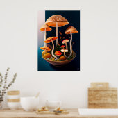 Fungi-MalCanvas drucken Poster (Küche)