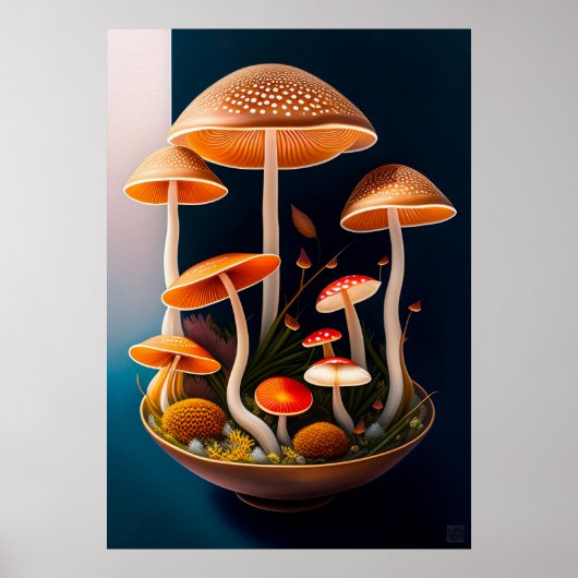 Fungi-MalCanvas drucken Poster (Vorne)