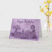 Fungi Meadow Birthday Card Karte (Gelbe Blume)