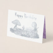 Fungi Meadow Foil Geburtstagkarte Folienkarte (Vorderseite)