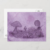 Fungi Meadow Postcard Postkarte (Vorne/Hinten)