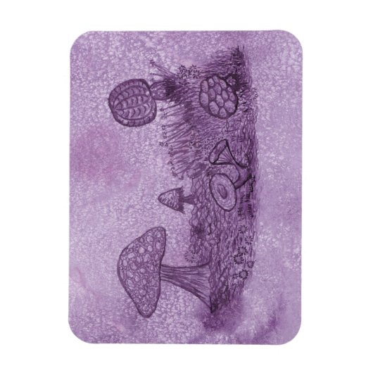Fungi Meadow Rectangle Magnet (Vertikal)
