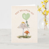 Fungi Pun Pilzsaal Valentine Karte (Gelbe Blume)