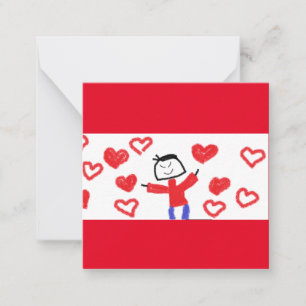 Fungi Valentines Note Card Mitteilungskarte