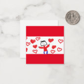 Fungi Valentines Note Card Mitteilungskarte (Vorderseite/Rückseite Beispiel)