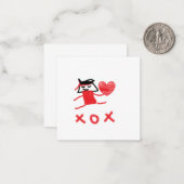 Fungi Valentines Note Card Mitteilungskarte (Vorderseite/Rückseite Beispiel)