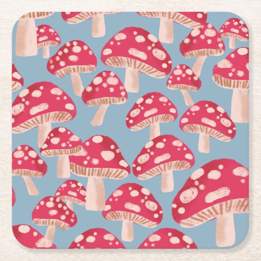 Fungi zu den Party-Untersetzer Rechteckiger Pappuntersetzer (Vorderseite)