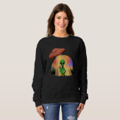 Fungus Magic Psilocybin Mushrooms Alien UFO Sweatshirt (Vorne ganz)