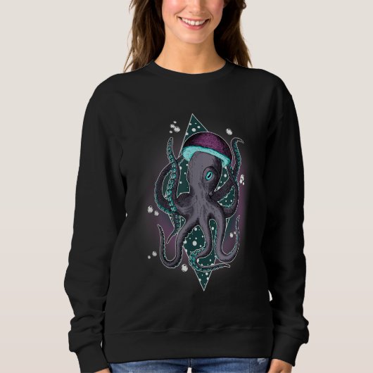 Fungus Magic Psilocybin Mushrooms Octopus Graphic Sweatshirt (Vorderseite)