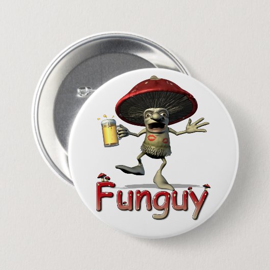 Funguy Pilz-Knopf Button (Vorne & Hinten)