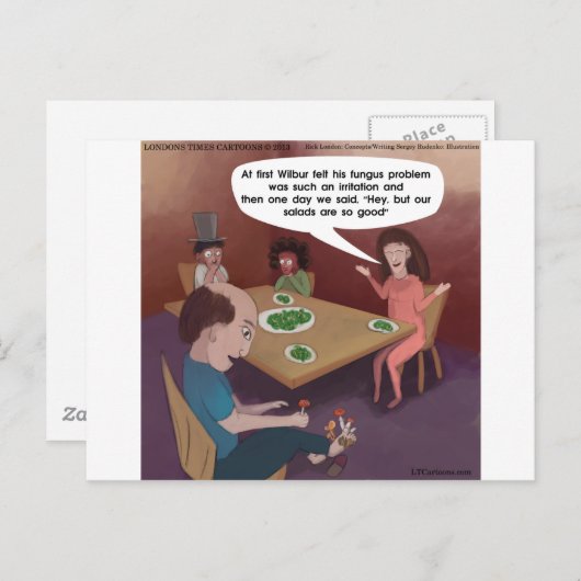 FunGuy ToedStühle zum Abendessen Postkarte (Vorne/Hinten)