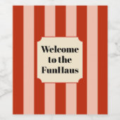 FunHaus Circus Drinks Bar Weinetikett (Einzelnes Label)