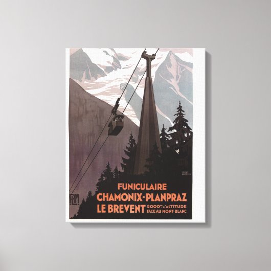 Funiculaire Le Brevent Cable Car Poster Leinwanddruck (Vorderseite)