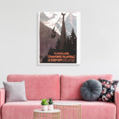 Funiculaire Le Brevent Cable Car Poster Leinwanddruck (Insitu (Wohnzimmer))