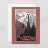 Funiculaire Le Brevent Cable Car Poster Postkarte (Vorne/Hinten)