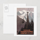 Funiculaire Le Brevent Cable Car Poster Postkarte (Vorne/Hinten)
