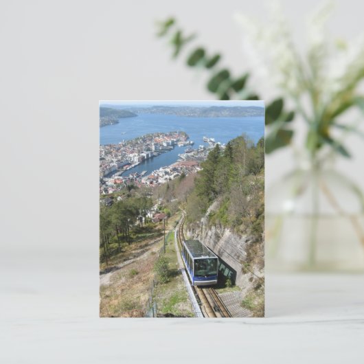 Funicular Bergen Postkarte (Stehend Vorderseite)