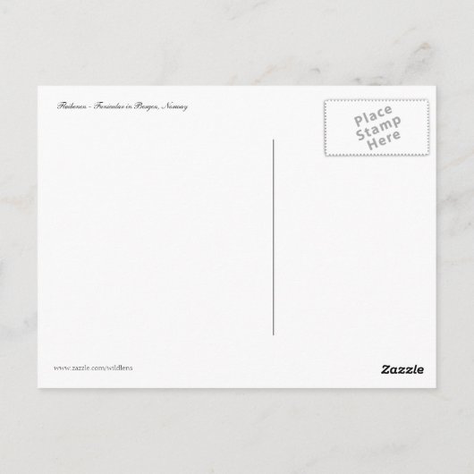 Funicular Bergen Postkarte (Rückseite)