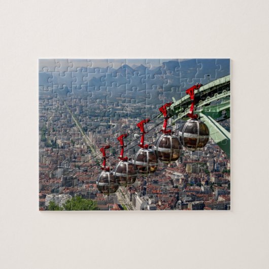 Funicular Over Grenoble, Frankreich Puzzle (Horizontal)