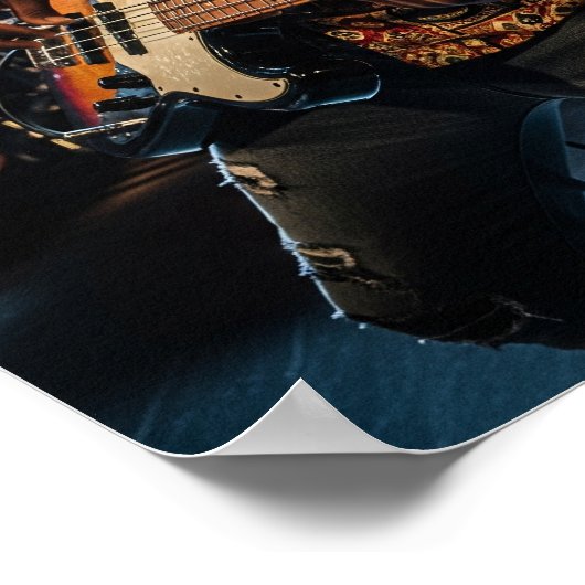 Funk Bass Player Poster (Ecke)