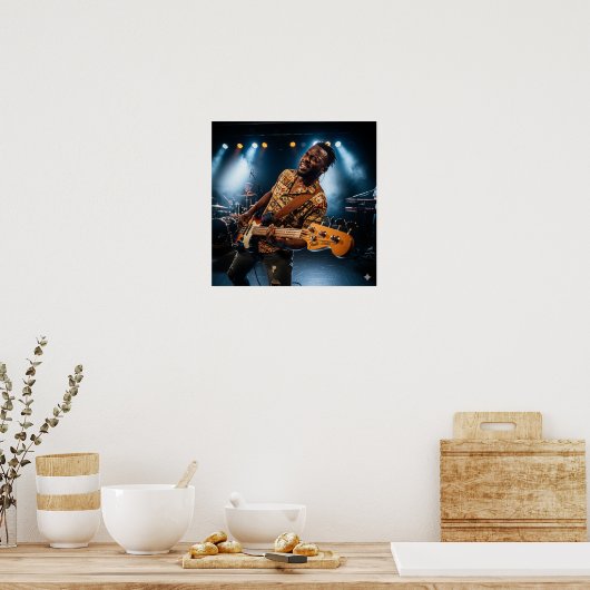 Funk Bass Player Poster (Küche)