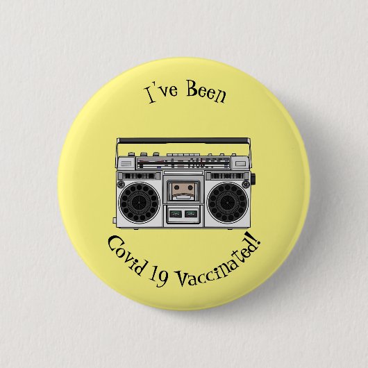 Funk-Cartoon-Illustration Button (Vorderseite)