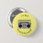 Funk-Cartoon-Illustration Button (Vorne & Hinten)