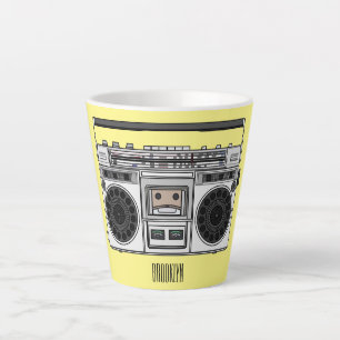 Funk-Cartoon-Illustration Milchtasse
