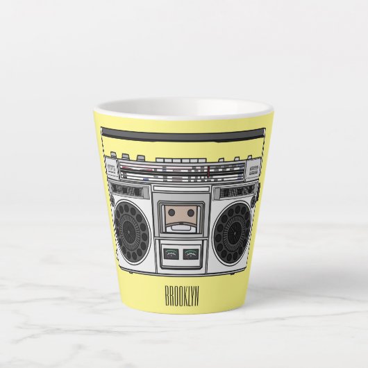 Funk-Cartoon-Illustration Milchtasse (Vorderseite)