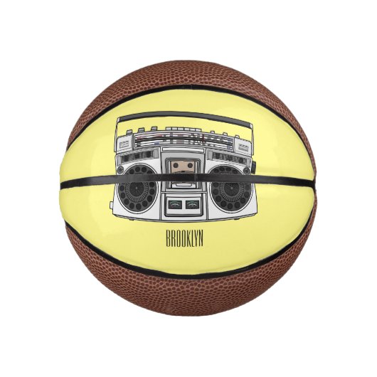 Funk-Cartoon-Illustration Mini Basketball (Vorderseite)